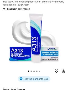 Retinyl Palmitate Face Cream — White & Blue